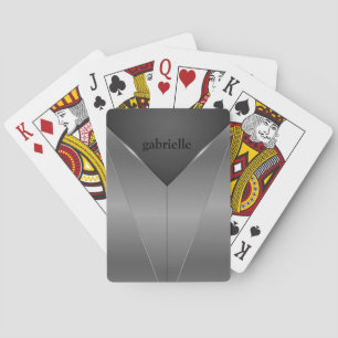 Modern geometrisk design för metalliskt utseende casinokort