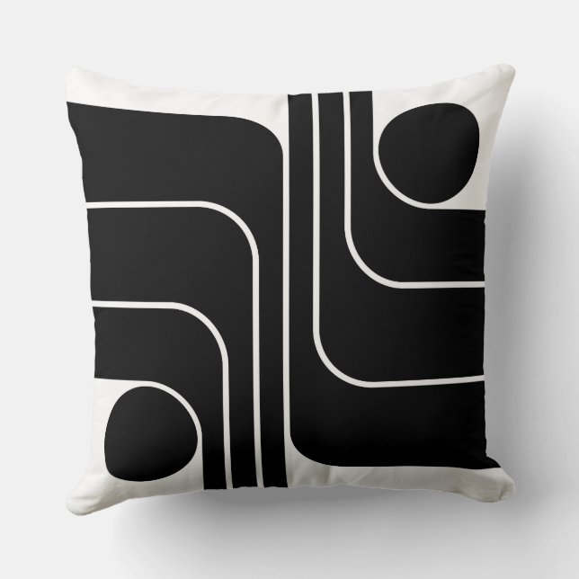 Modern geometrisk design i Dekorativ kudde i mitte (Baksida)