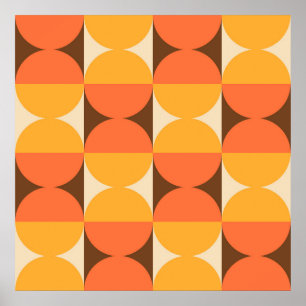 Modern geometrisk design i mitten av århundradet poster