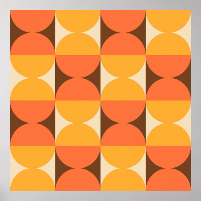 Modern geometrisk design i mitten av århundradet poster (Framsidan)