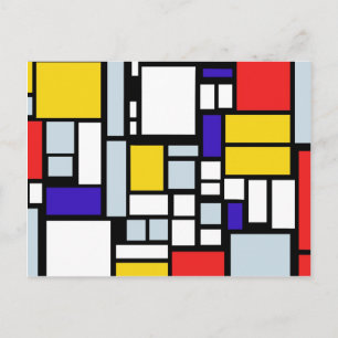 Modern geometrisk design, primärt Färg Vykort