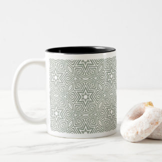 modern geometrisk design Två-Tonad mugg