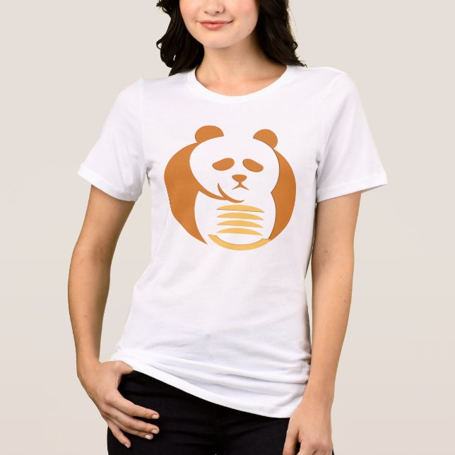 Modern geometrisk djur-grafik t shirt (Framsida)