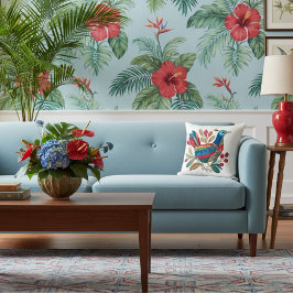 Modern geometrisk djurkonst abstrakt färgrik Kudde