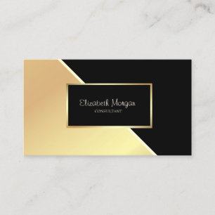 Modern Geometrisk, Elegant, Guld, Ram Visitkort