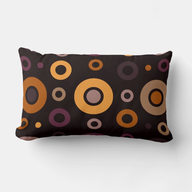 Modern geometrisk fallenhet i mitten av århundrade lumbarkudde (Framsida)