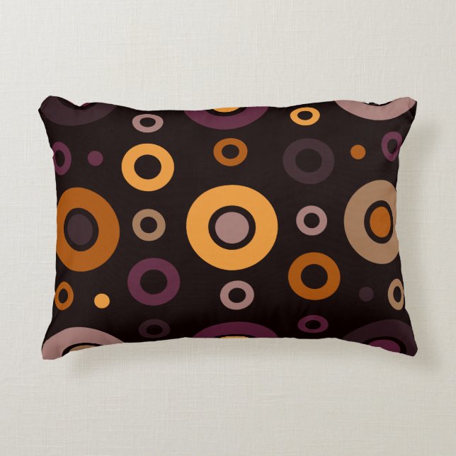 Modern geometrisk fallenhet i mitten av århundrade prydnadskudde (Framsidan)