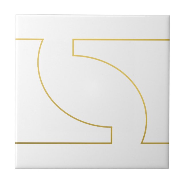 Modern Geometrisk Falsk Guld Minimalistisk Kakelplatta (Framsidan)
