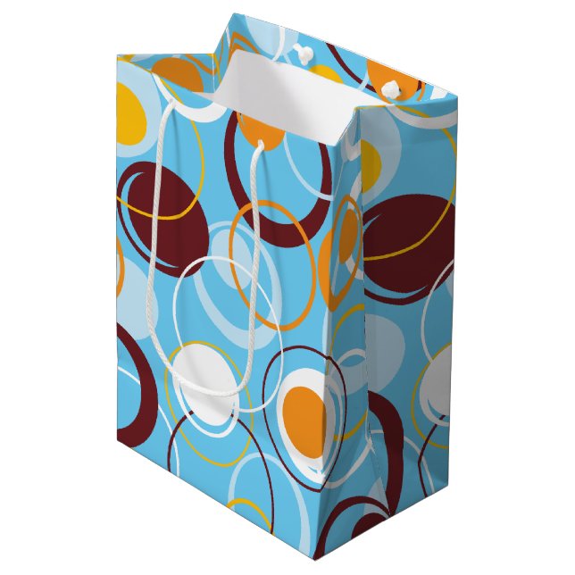 Modern geometrisk färgcirkel Shape Mönster (Framsidan Vinklad)