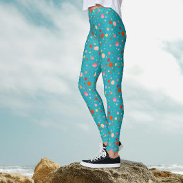 Modern geometrisk färgcirkel vid turkos leggings