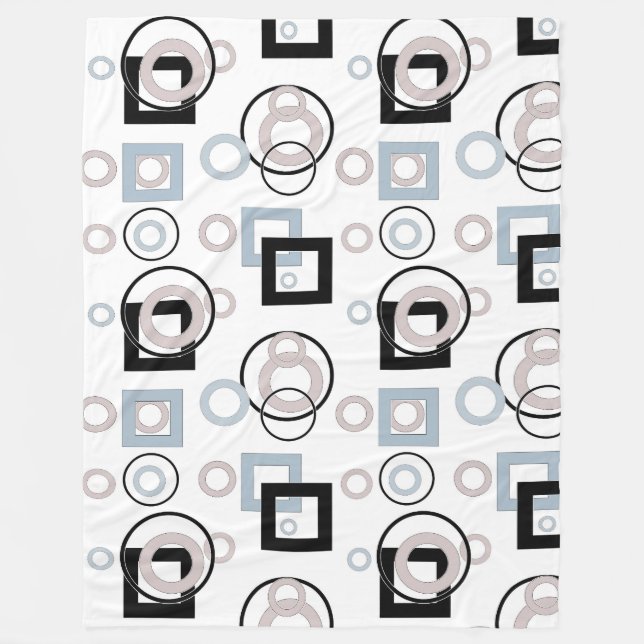 Modern geometrisk flerfärgad mönster fleecefilt (Framsidan)