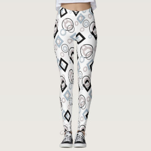 Modern geometrisk flerfärgad mönster leggings