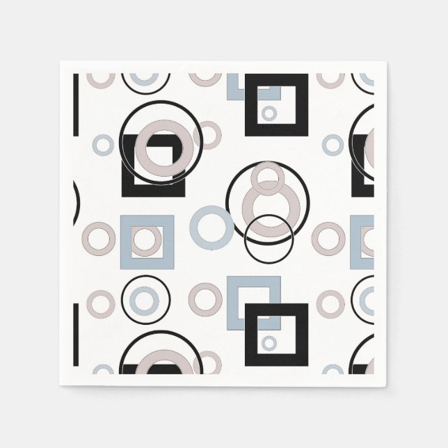 Modern geometrisk flerfärgad mönster pappersservett (Framsidan)