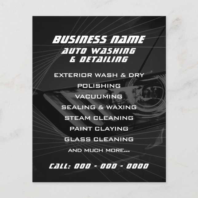 Modern geometrisk flygare för bilar flygblad (Framsidan)