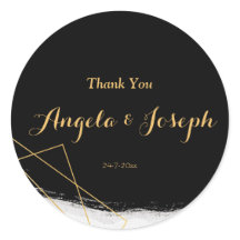 Modern Geometrisk för svart och Guld-vattenfärg