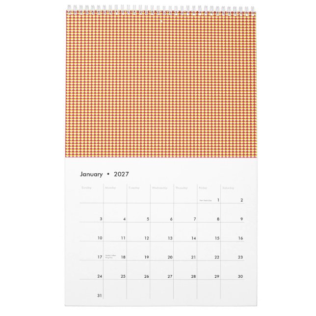 Modern geometrisk företagsmönster kalender (Jan 2027)