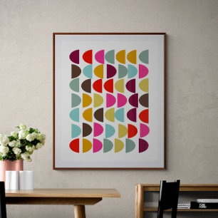 Modern geometrisk form Art i jordens höst Poster