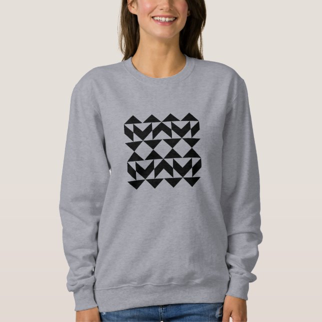 Modern geometrisk form Art i svartvitt T Shirt (Framsida)