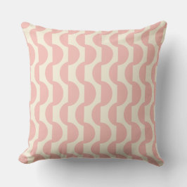 Modern geometrisk form i rosa och kräm mönster kudde