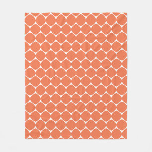 Modern geometrisk form Mönster i Orange Fleecefilt