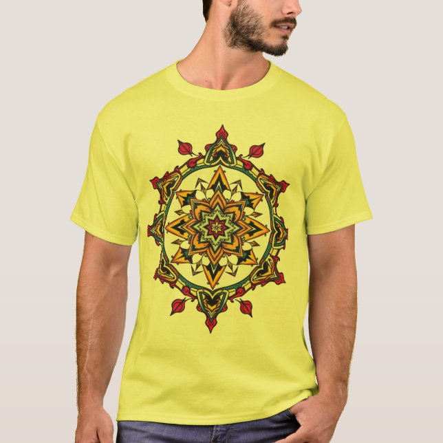 Modern geometrisk form Mönster Vibrant-Abstrakt T Shirt (Framsida)