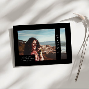 Modern Geometrisk Foto Examen Annonsering Inbjudningar