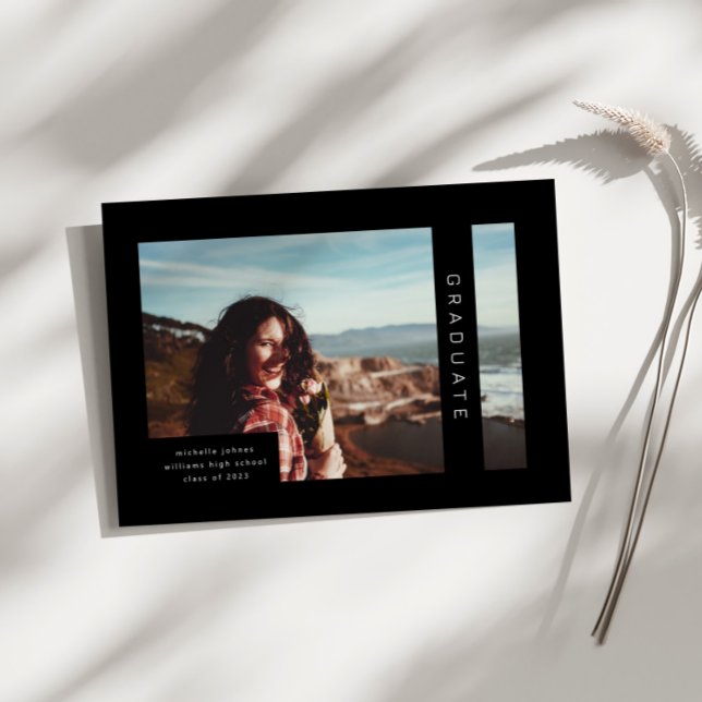 Modern Geometrisk Foto Examen Annonsering Inbjudningar (Skapare uppladdad)