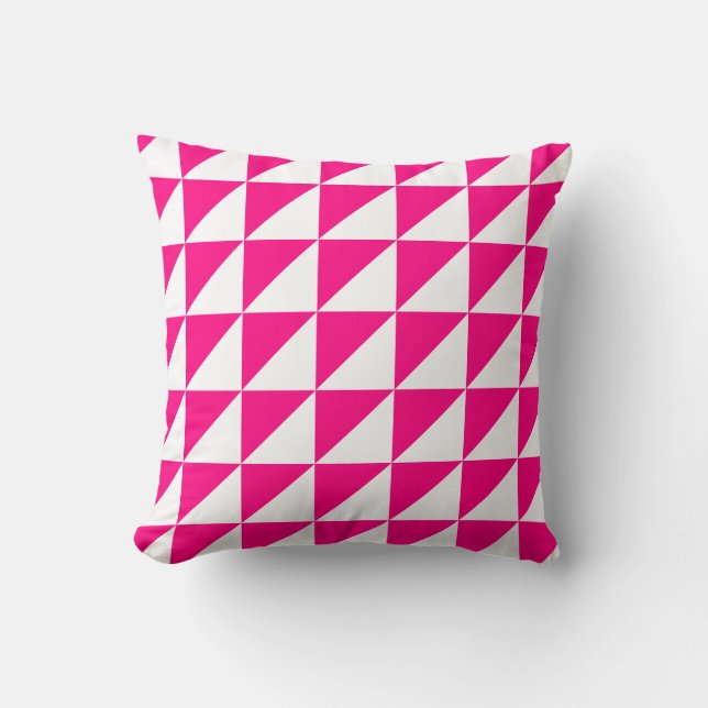 Modern geometrisk fyllning i Shock rosa Kudde (Framsida)