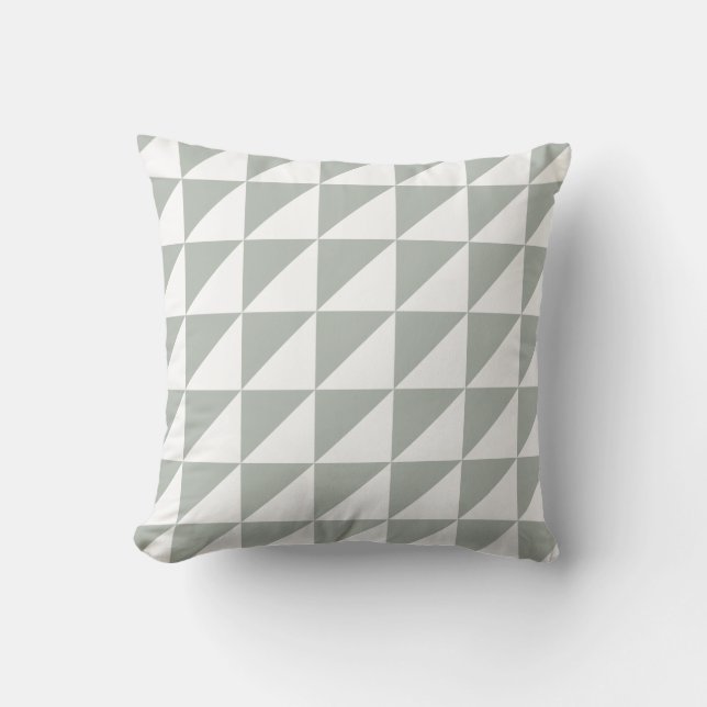 Modern geometrisk fyllning i Silver-Grått Kudde (Framsida)