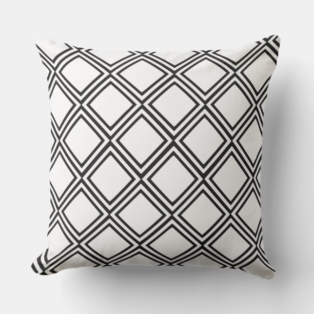 Modern geometrisk fyrkantig trädgård uteplats deko kudde (Framsida)