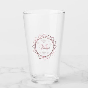 Modern geometrisk geometrisk geometrisk monogram R Glaskopp