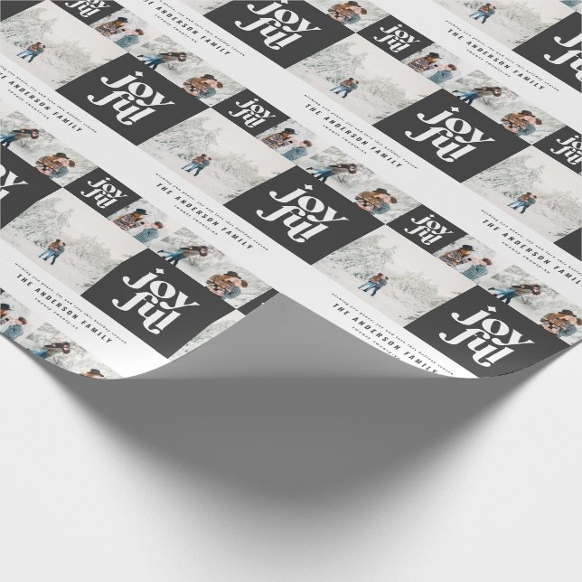 Modern geometrisk glatt typografi, fotopristmas presentpapper (Hörn)