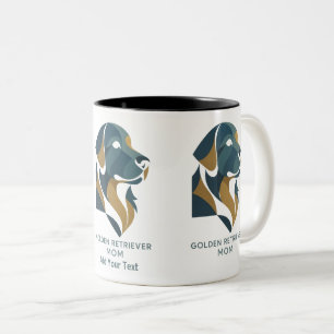 Modern Geometrisk Golden Retriever Mamma Mugg Anpa