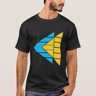 Modern geometrisk grafisk T-shirt med pilmotiv