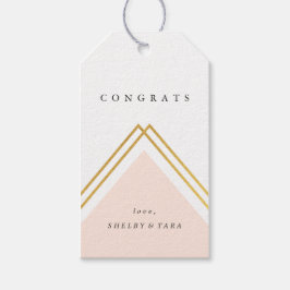 Modern geometrisk grattis presentetikett