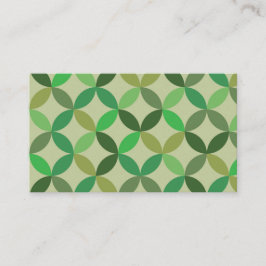 Modern geometrisk grönt i mitten av århundradet visitkort