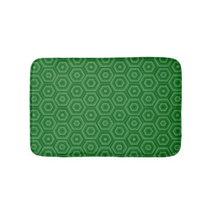 Modern geometrisk Grönt kapslad hexagon Badrumsmatta