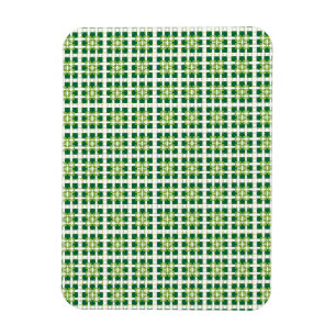 Modern geometrisk grönt Skogskorvar mönster Magnet