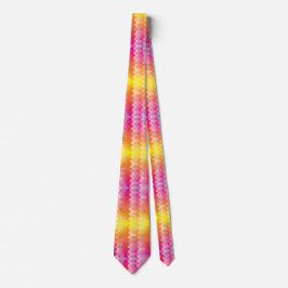 Modern geometrisk hexagon halsduk – Rosa & Gul Slips