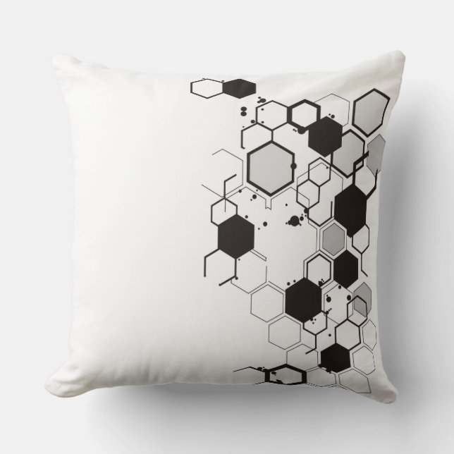 Modern geometrisk hexagon kastkudde kudde (Framsida)