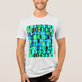 Modern geometrisk hexagon och trianglar t shirt