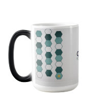Modern geometrisk hexagonmönster mugg