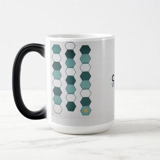 Modern geometrisk hexagonmönster mugg