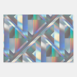 Modern geometrisk holografisk pastel Rainbow Party