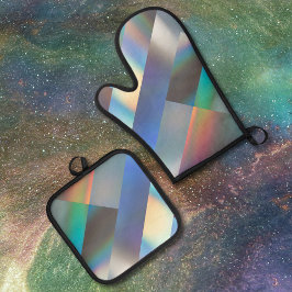 Modern geometrisk holografisk pastel Rainbow Party