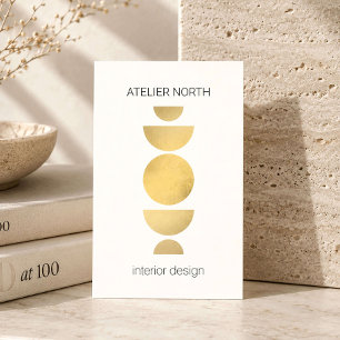 Modern geometrisk inredningsdesigner Elfenben Visitkort