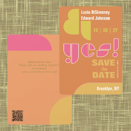 Modern geometrisk ja! Bränd Orange Spara datum Datumet