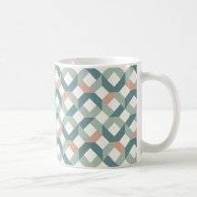 Modern geometrisk kaffe Mugg - skalet och korallen