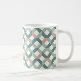 Modern geometrisk kaffe Mugg - skalet och korallen