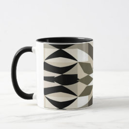 Modern geometrisk kaffemugg | Neutral jordton A